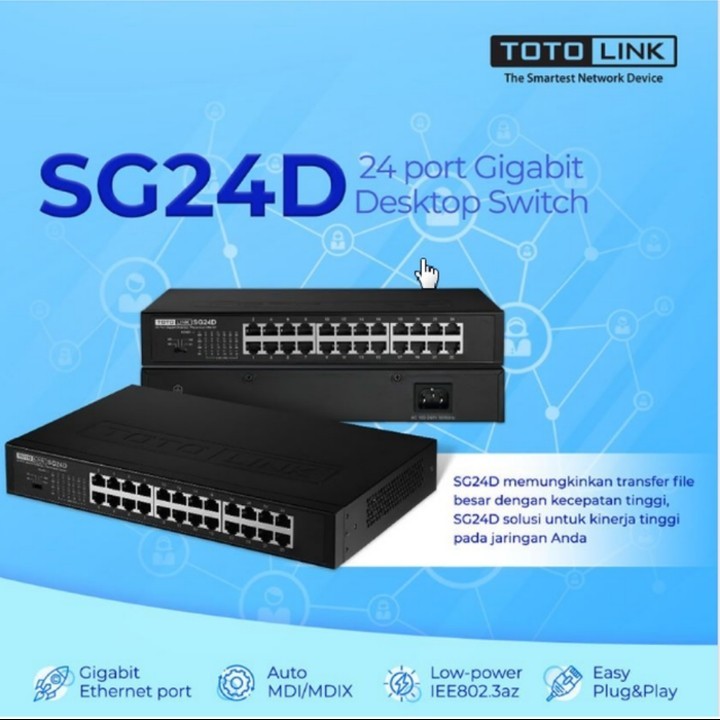 Totolink SG24 Switch Gigabit Hub 24 Port switch hub gigabit 24port