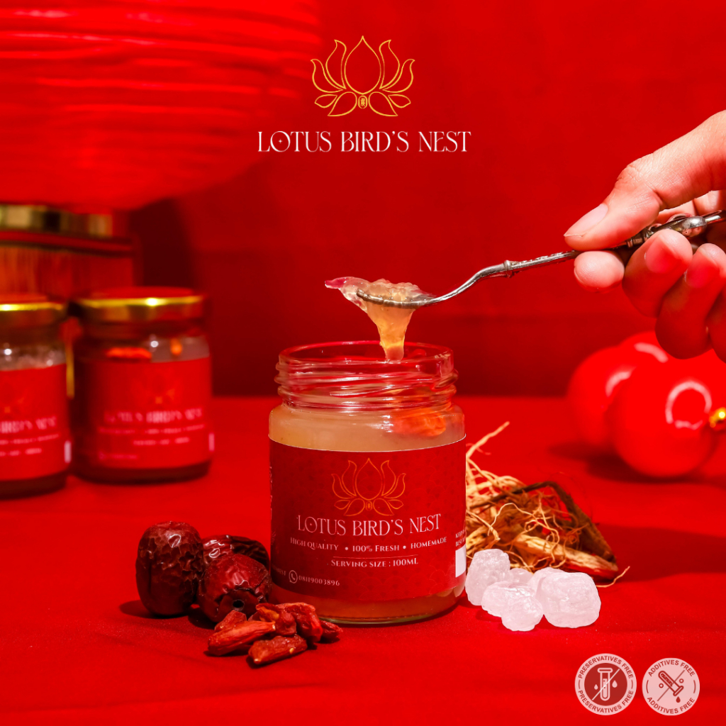 

MIXER TO LOTUS BIRD NEST (GINSENG, ANGCO, GOJI BERRY, GULA BATU)