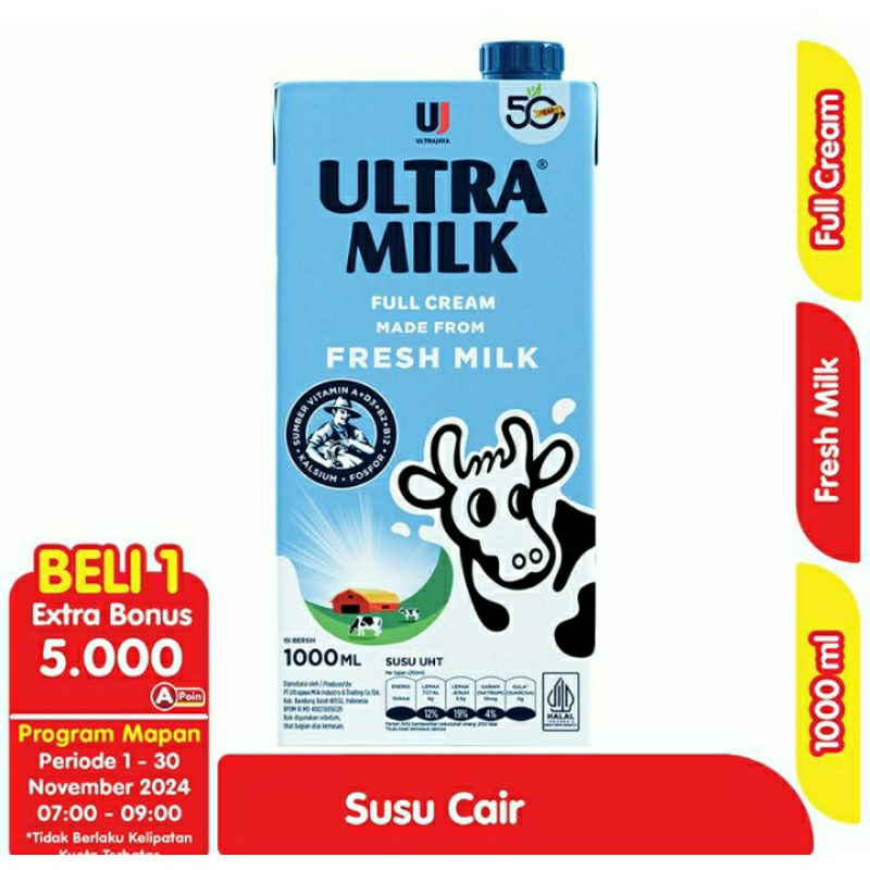 

ULTRA MILK Susu UHT Full Cream 1 L