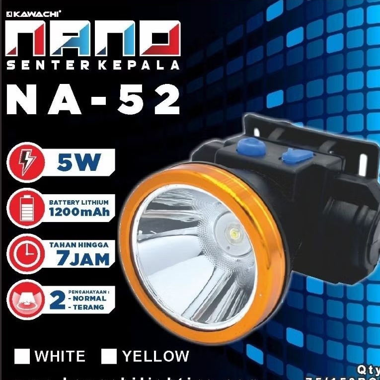 Senter Kepala KAWACHI NANO 5Watt NA-52 KAWACHI