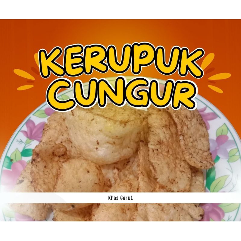 

Kerupuk cungur kikil sapi rasa original dan pedas, kemasan 250gram