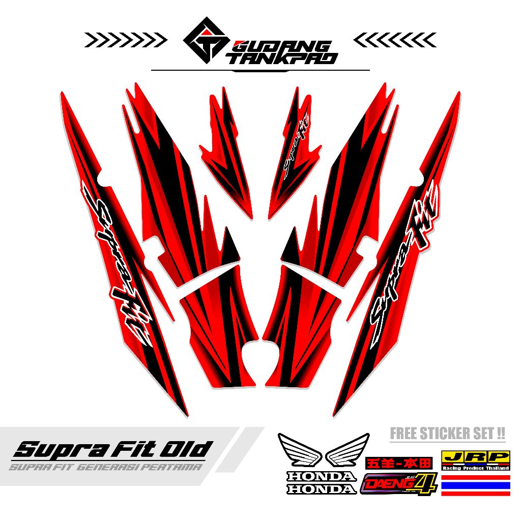 STRIPING MOTOR SUPRA FIT OLD 110 / MTF 3 / STRIPING SUPRA FIT LAMA / STRIPING HONDA SUPRA FIT / STIK