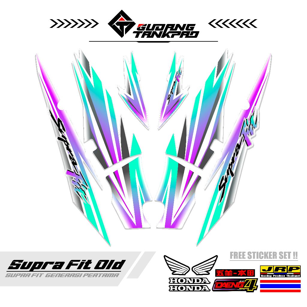 STRIPING MOTOR SUPRA FIT OLD 110 / MTF 5 / STRIPING SUPRA FIT LAMA / STRIPING HONDA SUPRA FIT / STIK