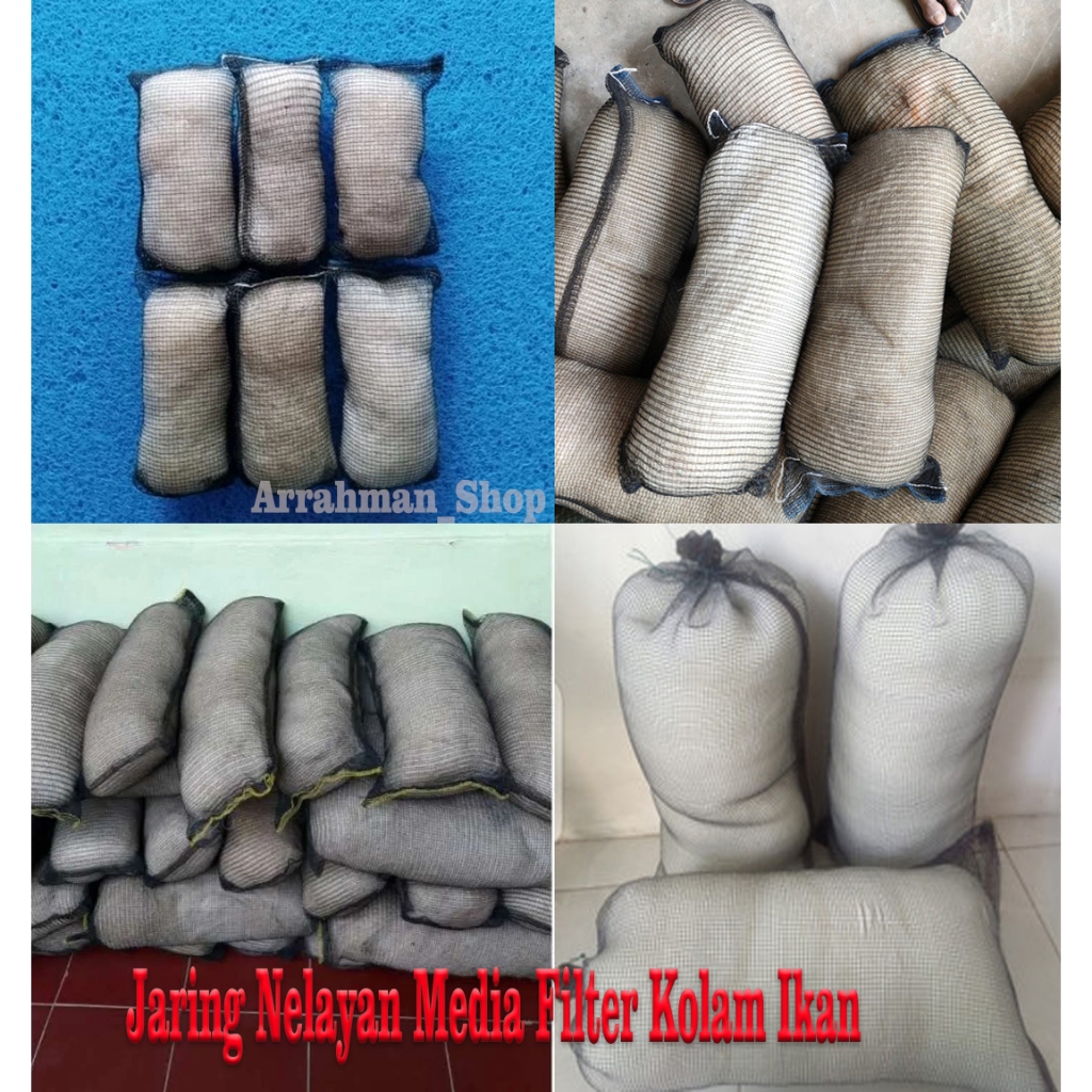 Milota.Co Media Filter Jaring Nelayan - Media Filter Kolam Koi Dan Aquarium - Filter Jaring Nelayan