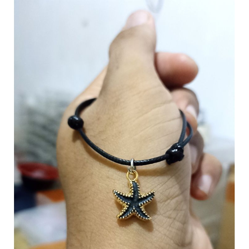 Gelang Hitam Charm Bintang Laut