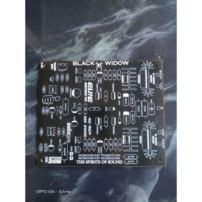 PCB Black Widow 3 Tingkat 1300W Power Amplifier Balanced Input PA - 058