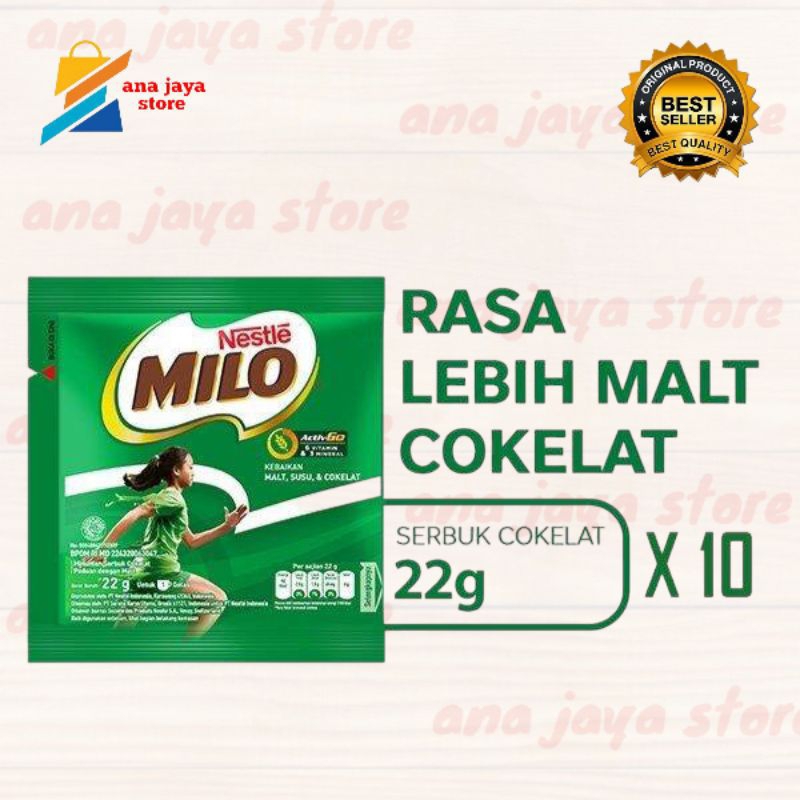 

Milo susu bubuk renceng 22gr isi 10 pcs | milo susu bubuk renteng