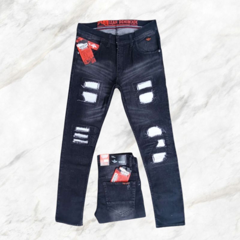 Celana panjang sobek sobek pria /Celana jeans panjang pria / celana jeans panjang pri model terbaru 