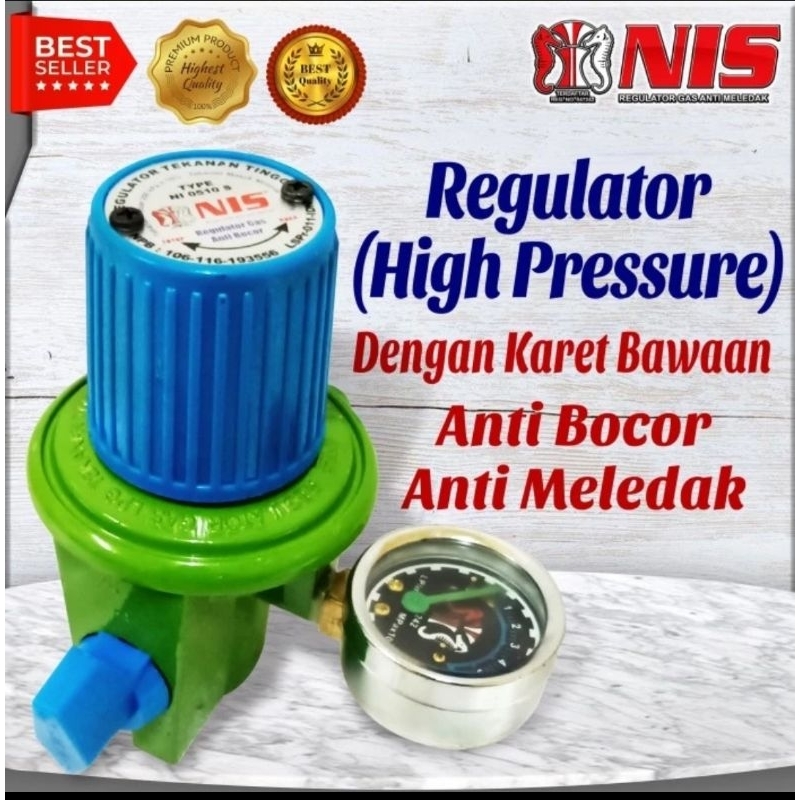 Regulator Tekanan Tinggi Nis Meter - Regulator Jos - Regulator Kompor Jos - Legulator Jos   nis
