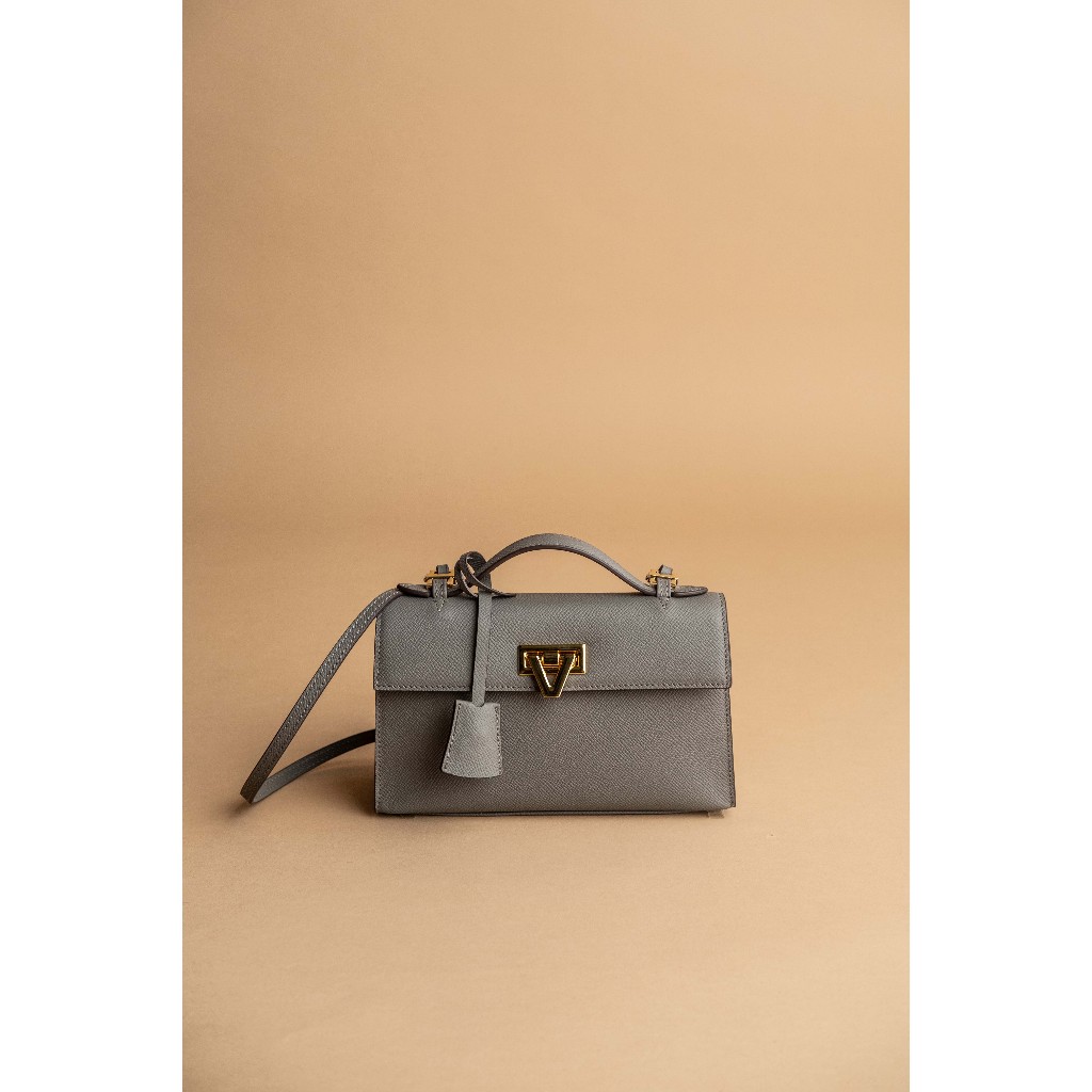 Vone World - Heart Bag Charcoal Epsom