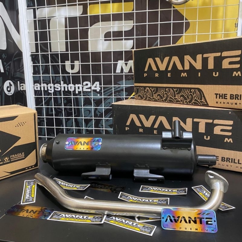 Knalpot Fullsystem Original AVANTE PREMIUM Type AVA S2 Non Cover STAINLESS motor Vario Pcx Aerox Nma