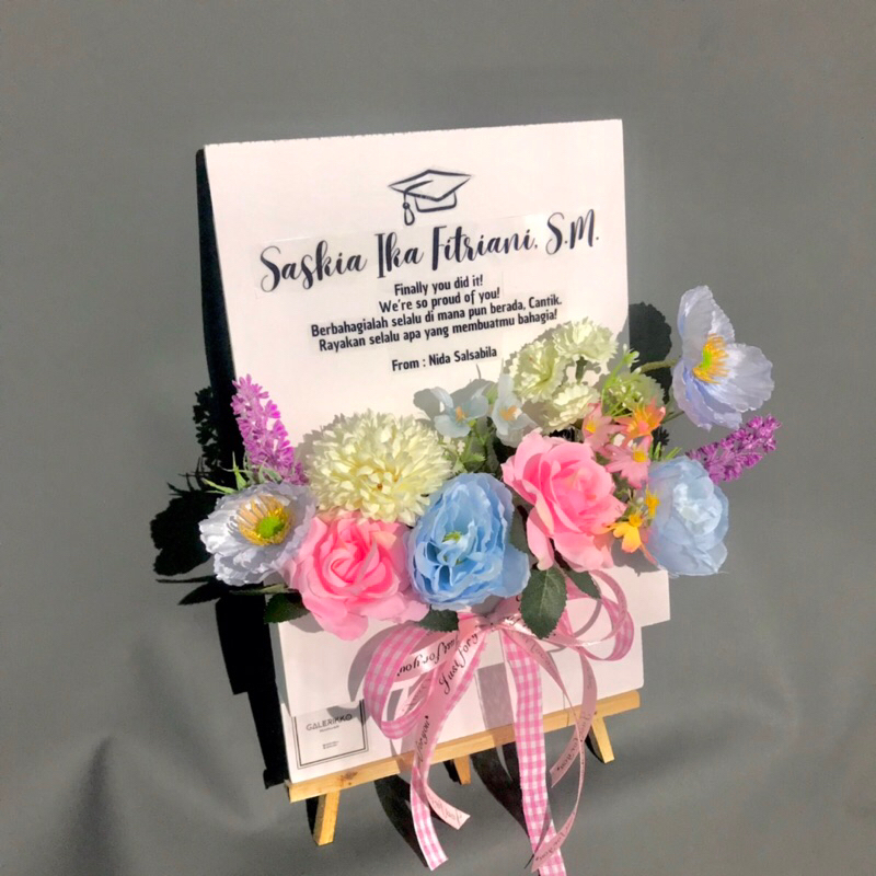 Mini Flower Box Sign | Papan Bunga Mini | Standing Flower | Flower Box