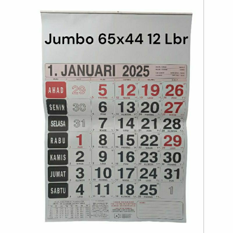 

Kalender Dinding 2025 Kalender Almanak