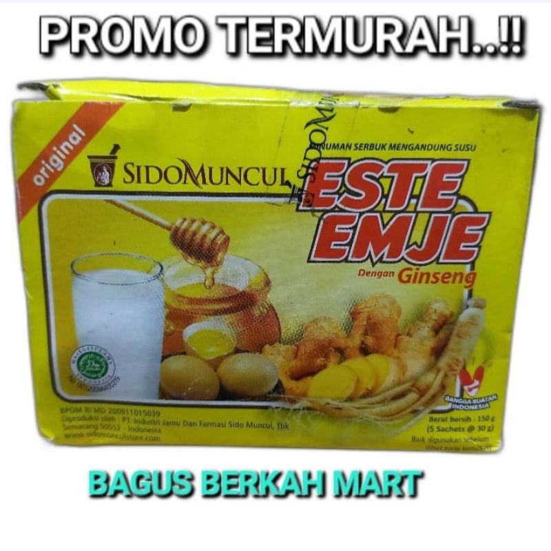 

PROMO TERMURAH..!! ESTE EMJE 150G ( 1 BOX ISI 5 SACHET) BOX SEDIKIT PENYOK
