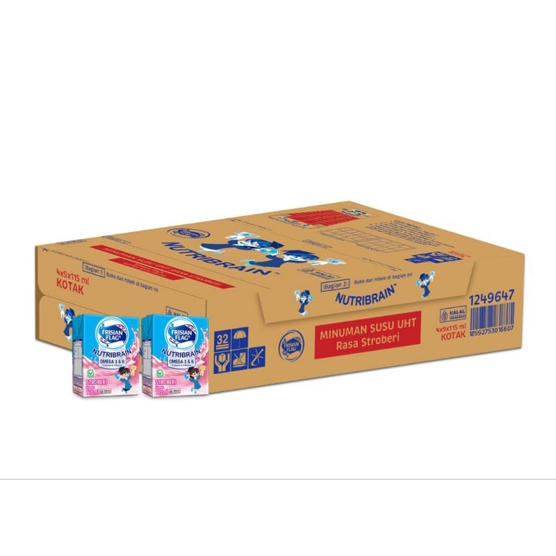 

FRISIAN FLAG Nutribrain Susu UHT Strawberry 36 x 115ml