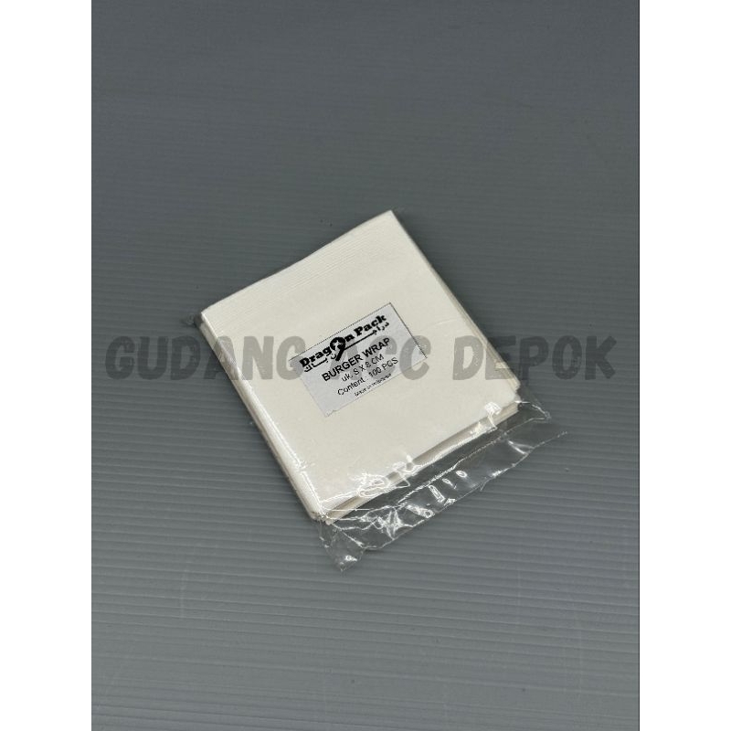 

[100 Pcs] Kertas Burger Laminasi (8x8 cm) - Kertas Bungkus Burger / Burger