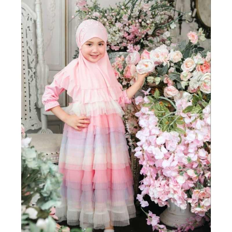 Happy princess Hijab Dress Preloved like new