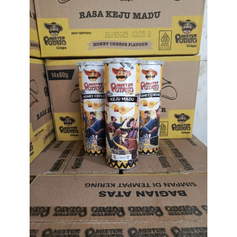 

Mister Potato crisp 80gr rasa Keju Madu