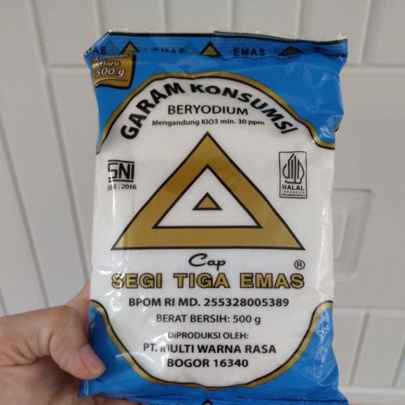 

Garam Cap Segi Tiga Emas uk 500gr