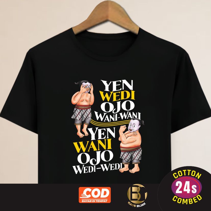 Kaos Bijak Jawa Ajaran Bijak Falsafah Kehidupan Original Kartun Lucu