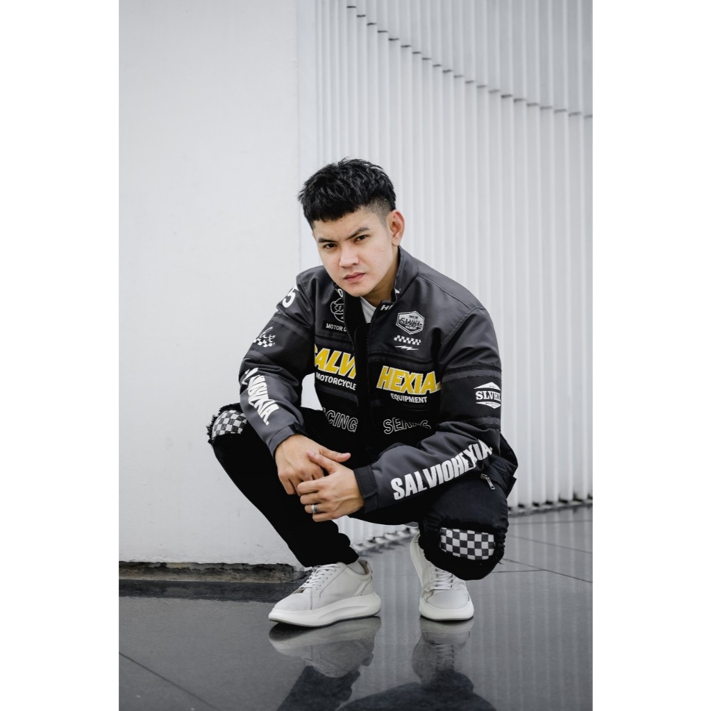 Salvio Hexia Jaket Nascar Vintage Motor Sport Jacket Racing Abu Flag
