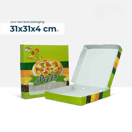 

(10 Pcs)Box Pizza Packaging 30x30x4 Cm Kardus Kemasan Pizza Full Colour Kotak Hampers Makanan