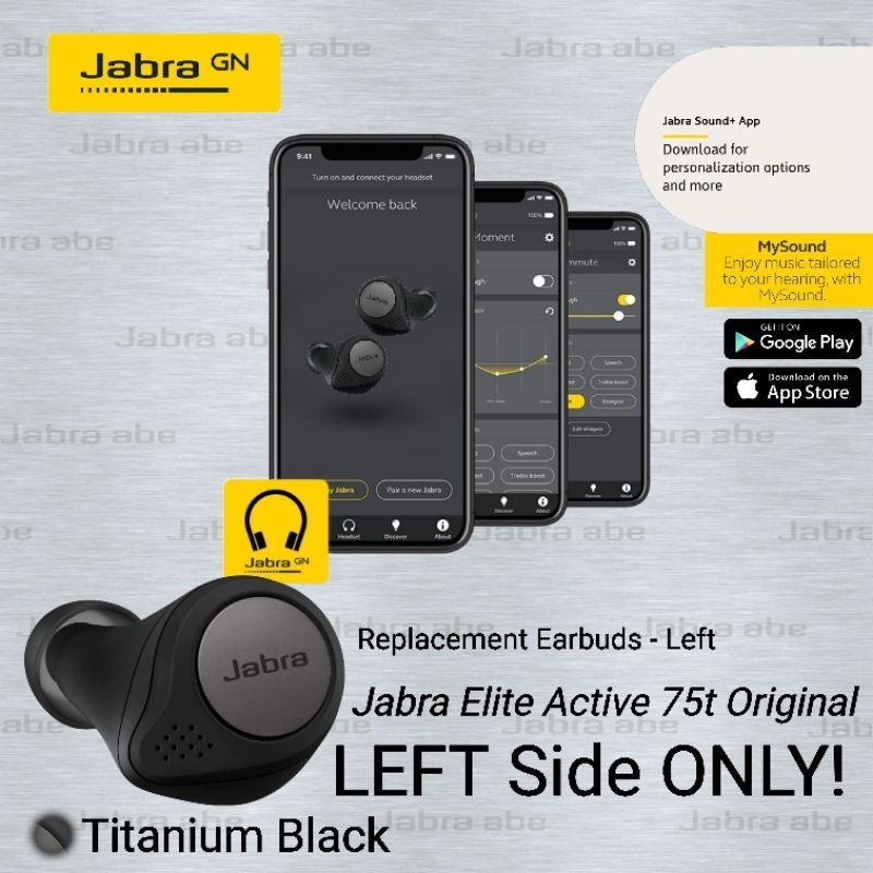 Jabra Elite Active 75t Original Replacement Earbuds Left