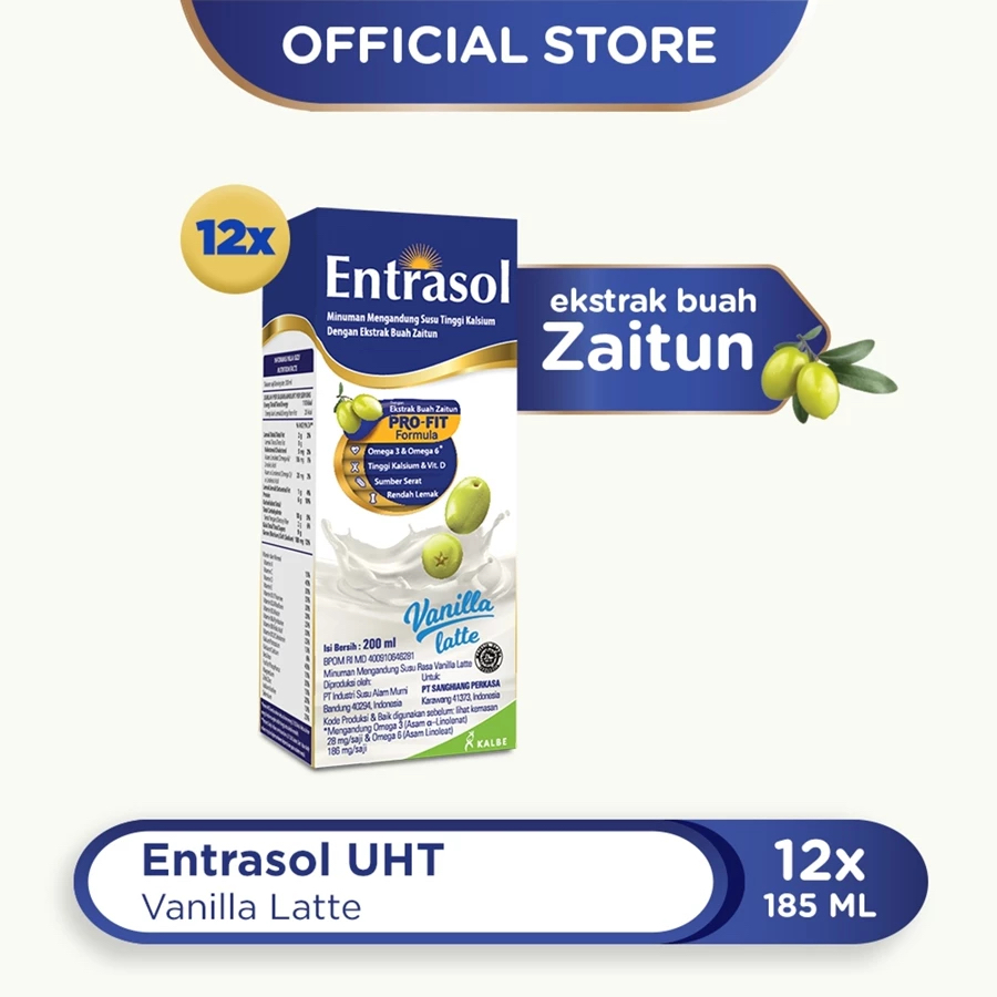 

Entrasol UHT Vanilla/Coklat 185ML