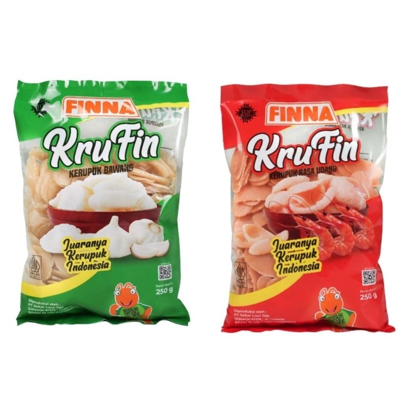 

Krufin Kerupuk Finna Rasa Udang & Bawang 250 gr / 500 gr | Burhan Kerupuk Grosir Jember