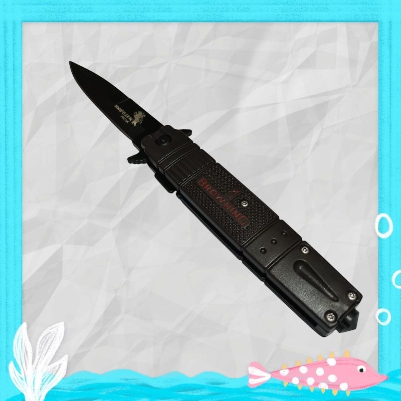 PISAU LIPAT OUTDOOR SERBAGUNA SURVIVAL TACTICAL KNIFE- BROWNING