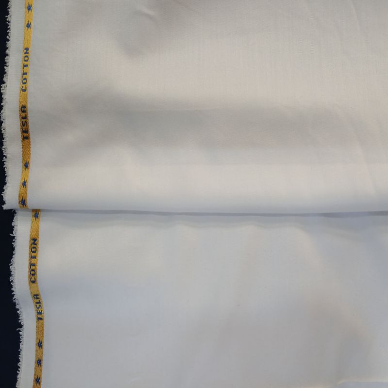 Kain Putih Premium/Kain katun soktas/kain katun Tesla /Kain Katun polos