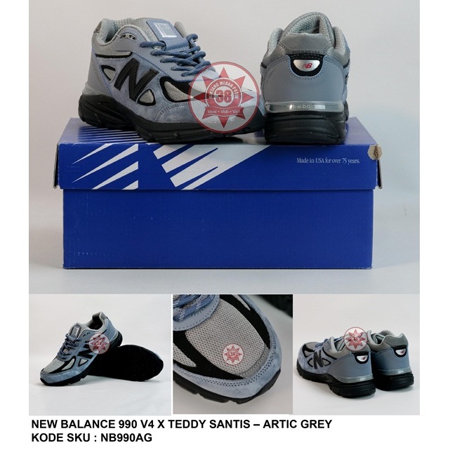 SEPATU SNEAKERS AUTHENTIC NEW BALANCE 990 V4 X TEDDY SANTIS