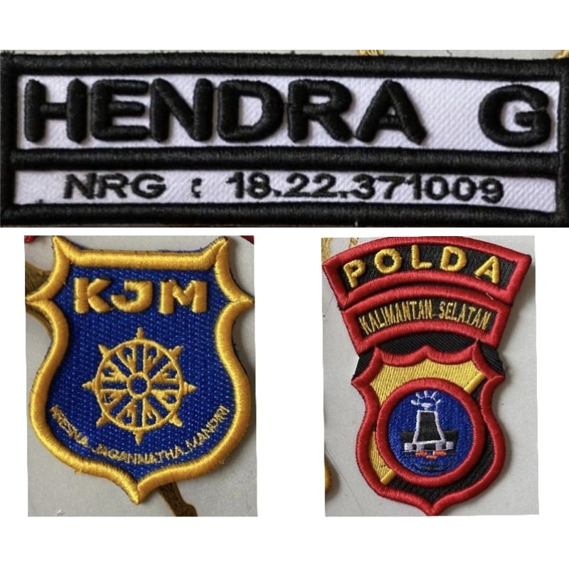 Atribut satpam bordir timbul 3d