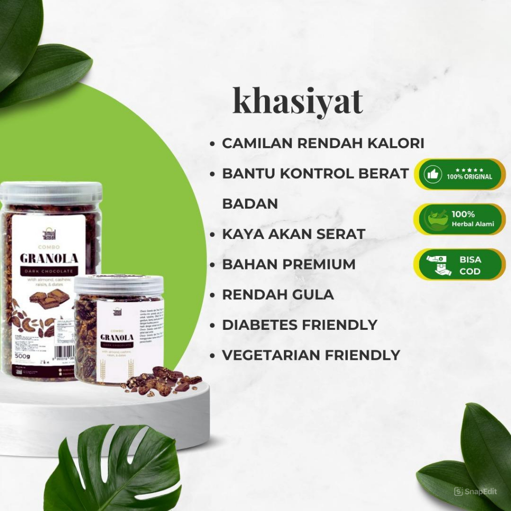 

Granola Diet Granola Dark Chocolate Granola Timur Tengah 500gr Sereal Oatmeal Sereal Diet