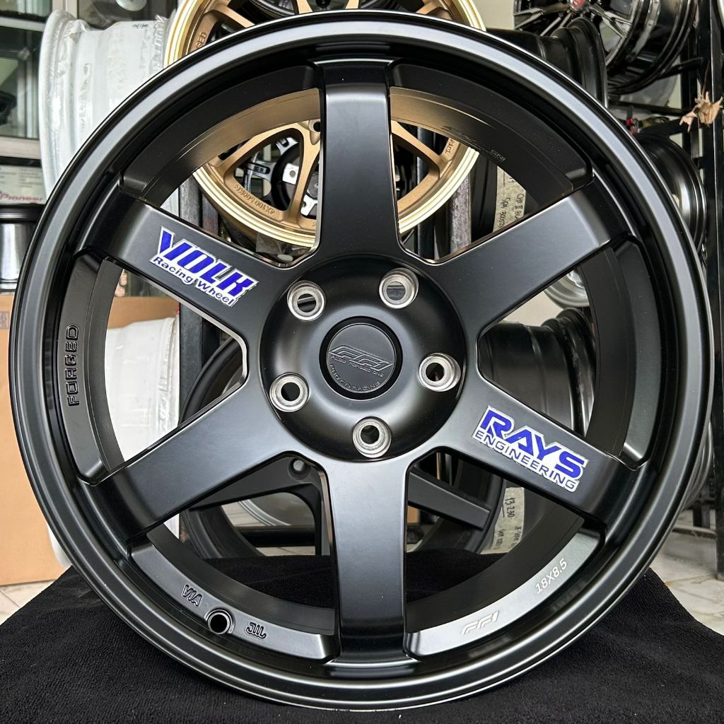 VELG MOBIL RING 18 - VELG TE37 BMW R18X8.5/9.5 HOLE 5X120 ET 38/40 FLAT BLACK