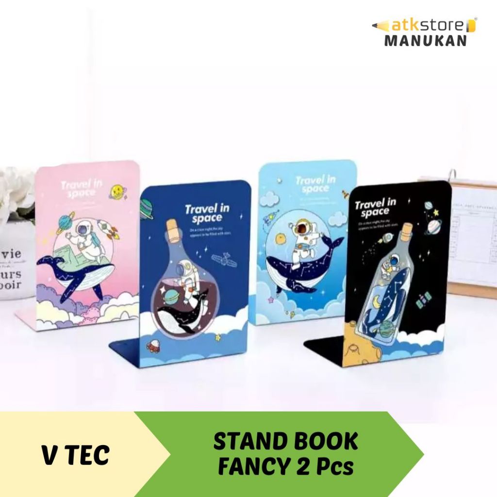 

Stand Book V TEC Sandaran Penyangga Buku Motif 2 pcs STAND BOOK FANCY