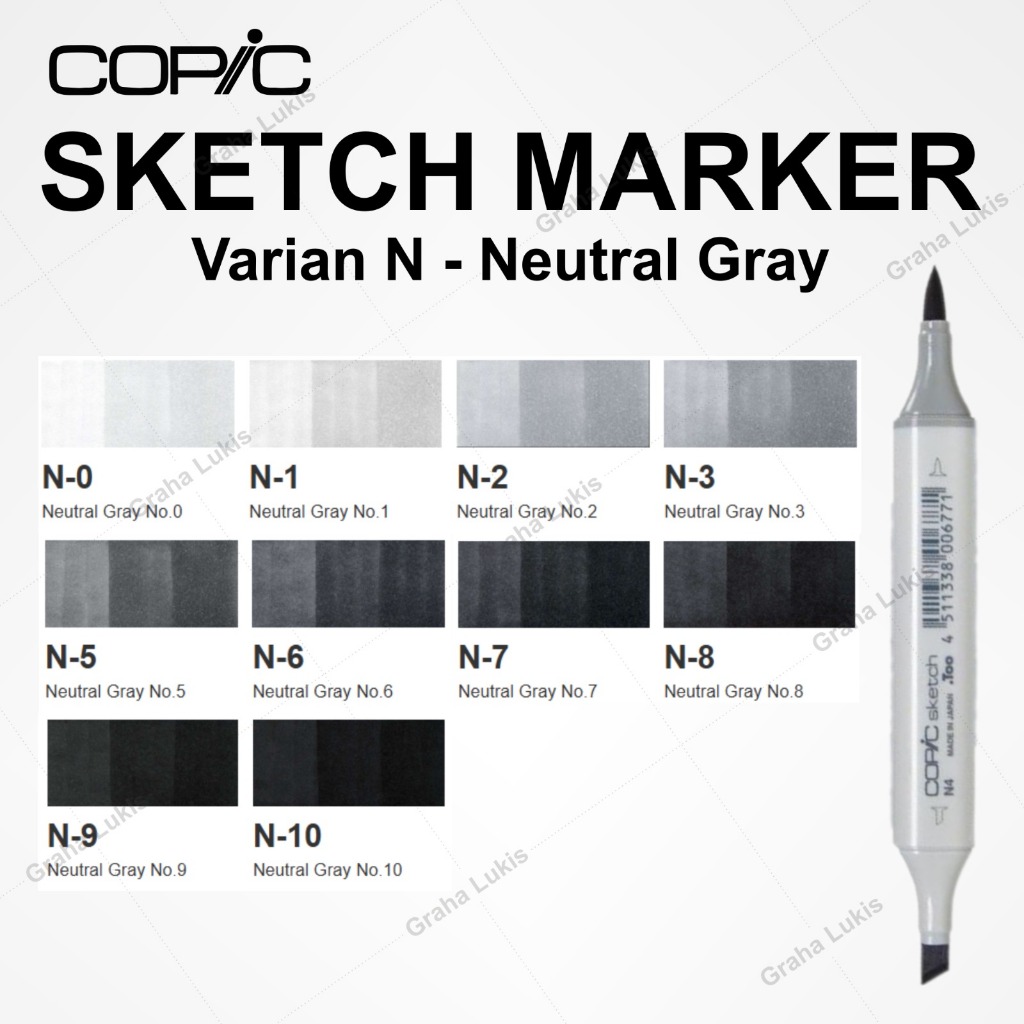 

COPIC SKETCH MARKER VARIAN N - NEUTRAL GRAY