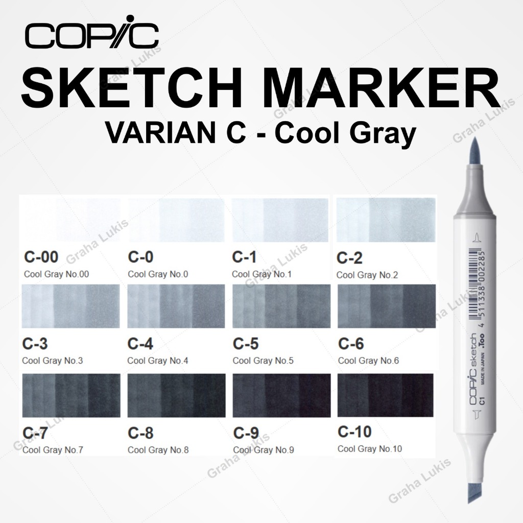 

COPIC SKETCH MARKER VARIAN C - Cool Gray