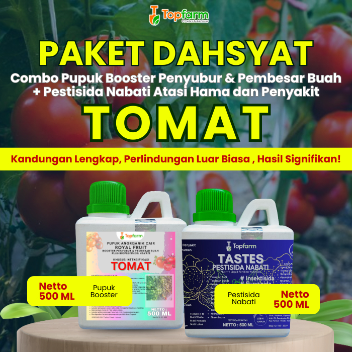 Pupuk Pestisida Topfarm / Pupuk Khusus Tomat / Pupuk Tomat Pelebat Buah / Pupuk Buah Super Lebat Tom