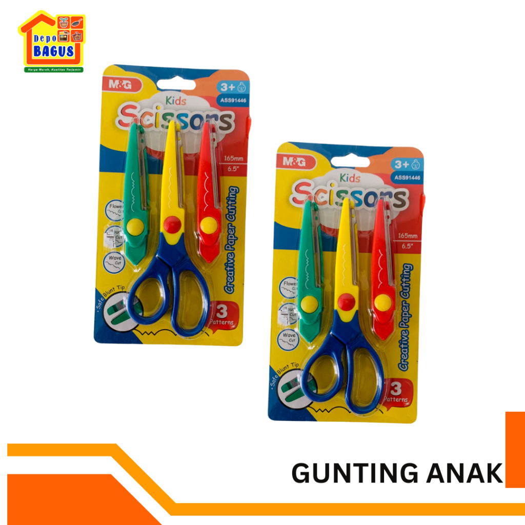 

Gunting Anak 1 set 3 pcs, Kids Scissors, Creative Paper Cutting