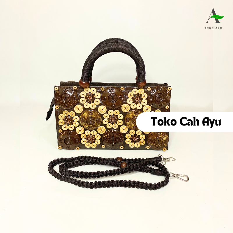 TAS BATOK KELAPA TALI PANJANG KERAJINAN JOGJA