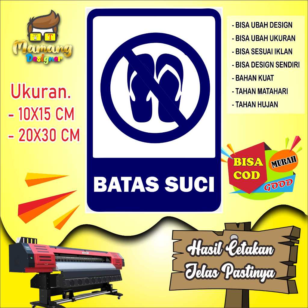 

Cetak Sticker Untuk Tempelan Batas Suci Keren Biru