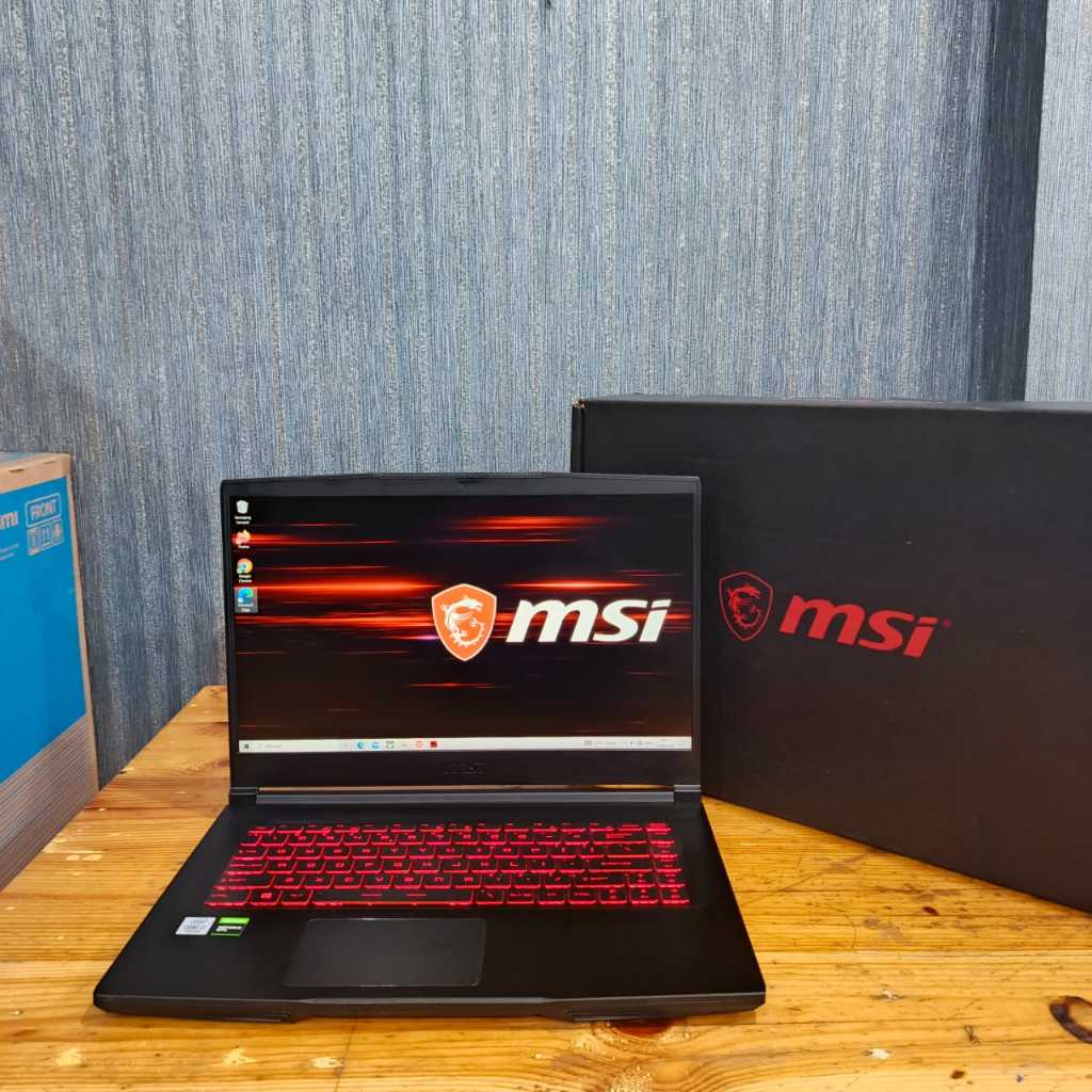 MSI GF63 Thin 10SCSR, Intel Core I7-10750H, #DualVga, Ram 8Gb/512Gb, High Spek, Super Gaming Editing
