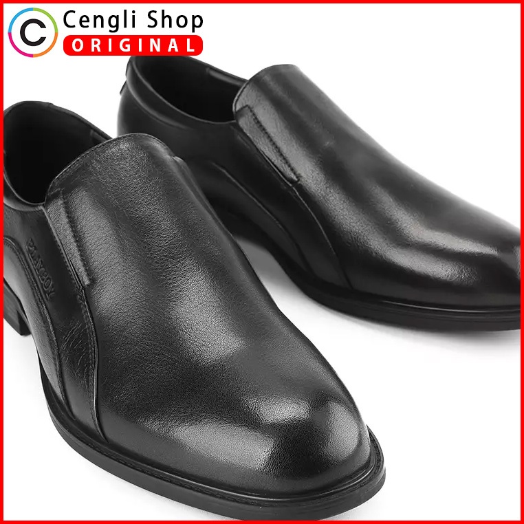 SEPATU KULIT PLAYBOY PRIA PANTOFEL KERJA KANTOR PESTA FORMAL BRANDED ORIGINAL ASLI ORI HITAM PL39