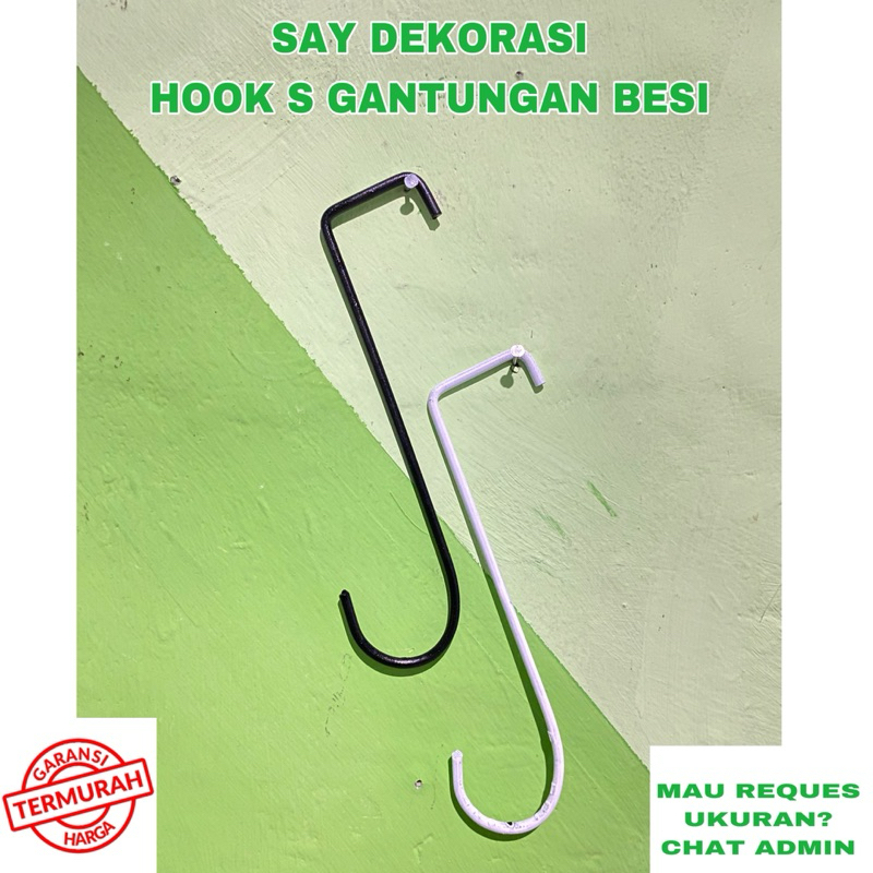 SAY DEKORASI TYPE 78 hook s gantungan besi/PENGAIT BESI/[PROMO] Hook S Gantungan Besi /Pengait Serba