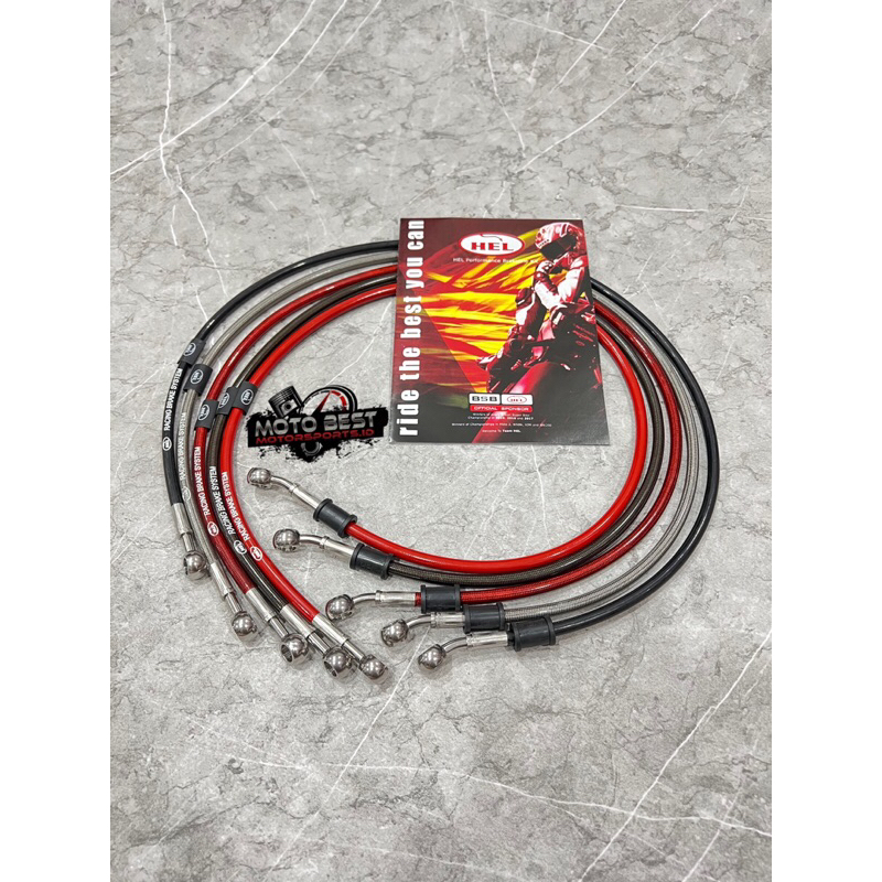 Selang Rem Hel Original Ukuran 45cm 60cm 75cm 95cm 110cm 200cm Universal Motor
