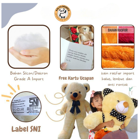 Boneka Panda Jumbo 1,5?Meter Teddy Bear Besar Sni Lembut & Imut