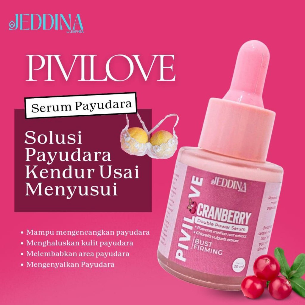 PIVILOVE-Breast Firming Serum Pengencang Payudara dan Mr P, BPOM aman Ekstrak Cranberry, Perawatan P