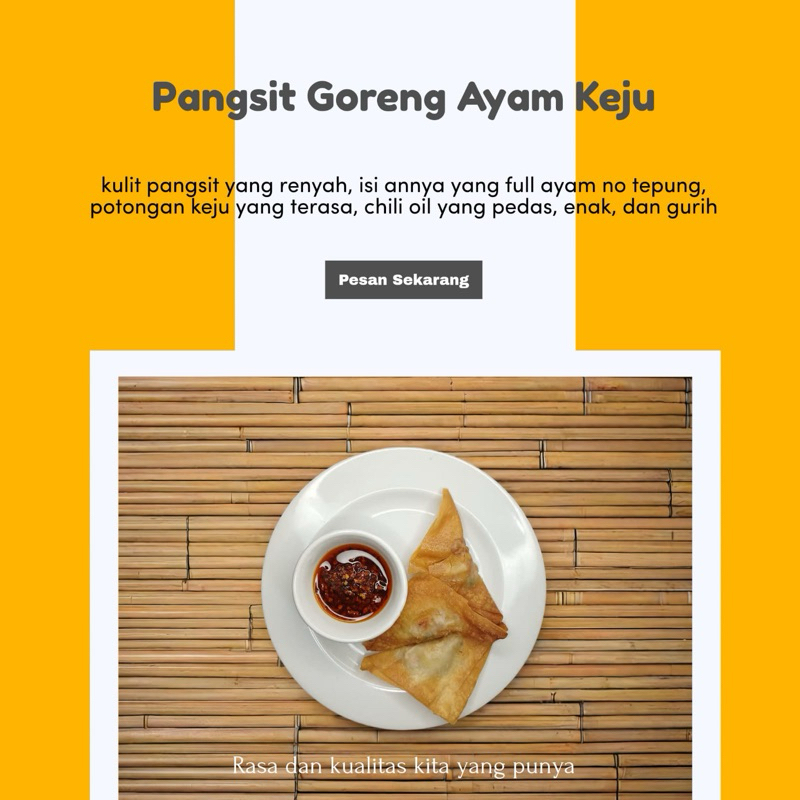 

pangsit goreng keju