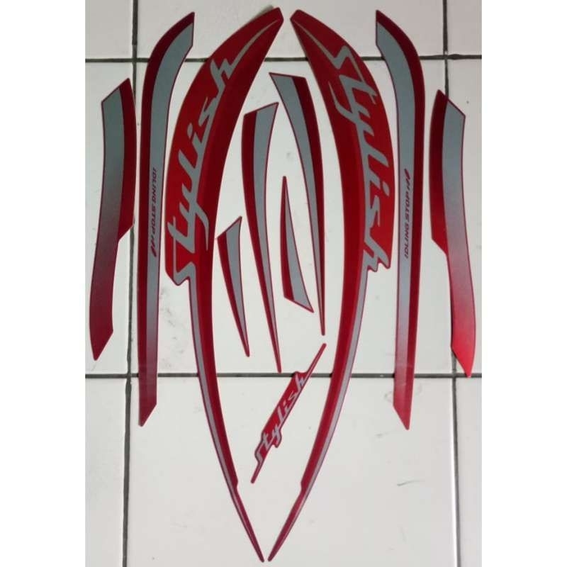 Striping Honda Scoopy Stylish Tahun 2020 Merah Standar Striping Scoopy Stylish 2020 Merah Berkualita
